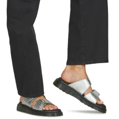 Dr. Martens - Josef Slide Silver Metallic Tumble