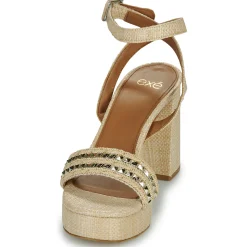 Exé Shoes - 619-ANCONA-RAFFIA-BEIGE-GOLD