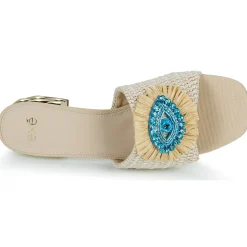 Exé Shoes - KATY-424-RAFFIA-BEIGE