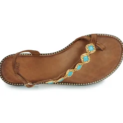 Exé Shoes - 530-MILOS-LEATHER-BROWN-TURQUOISE